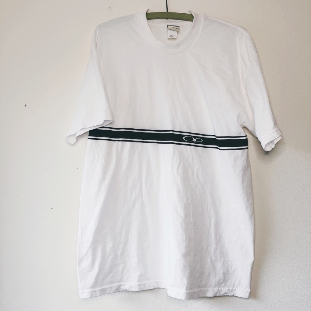 Vintage 90’s Ocean Pacific OP surf skater black white striped tee t-shirt L - Picture 2 of 7